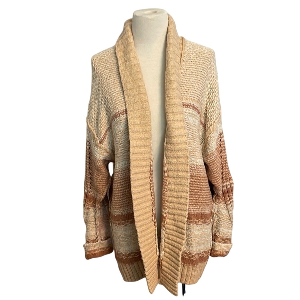 Good Hart by Matilda Jane Cozy Striped Open Front Cardigan‎ Sweater Western
